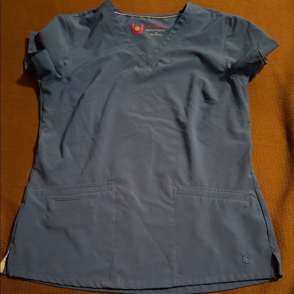 Urbane Women's Royal Blue V-Neck Scrub Top